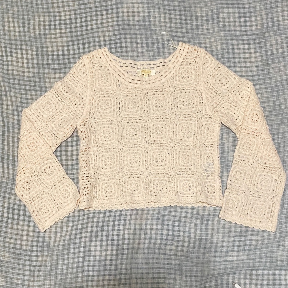 Rebellion Soft Cream Crochet Sweater